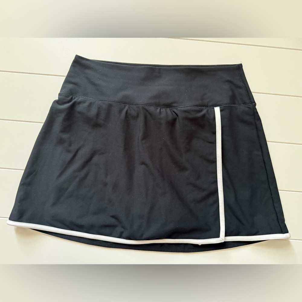 Black Skort with White Accent